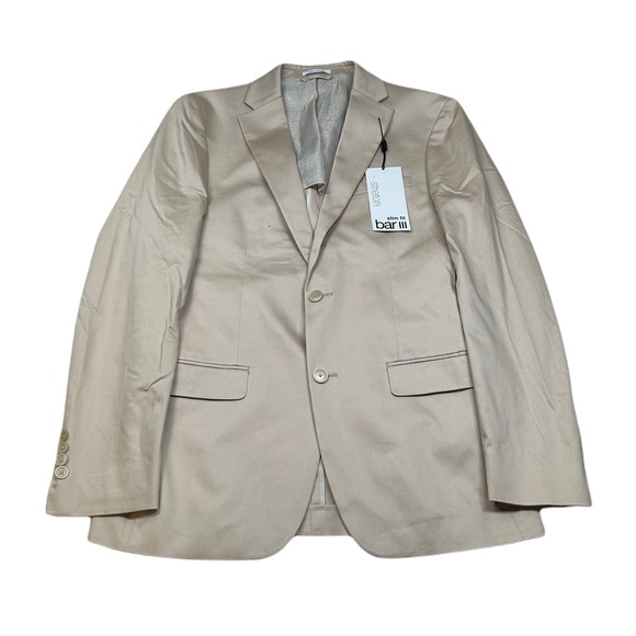 Bar III Slim Fit Cotton Sport Coat Mens 40L 40‎ Tan Stretch Suit Jacket $360 - Picture 1 of 11